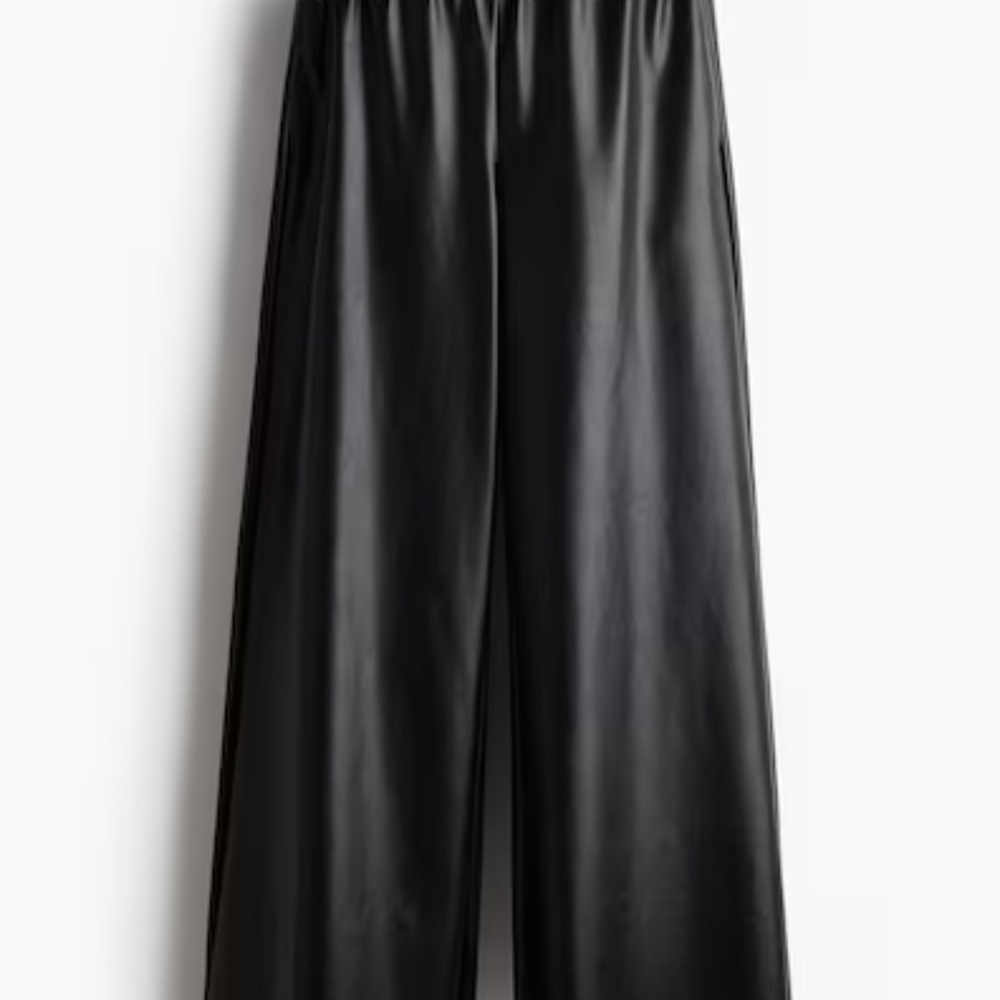 Wide Leg Vegan Leather Pant